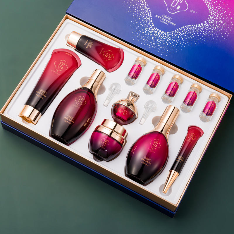 伊夏洛神花贵妇护肤品套装补水保湿滋润抗初老美容院套盒厂家批发