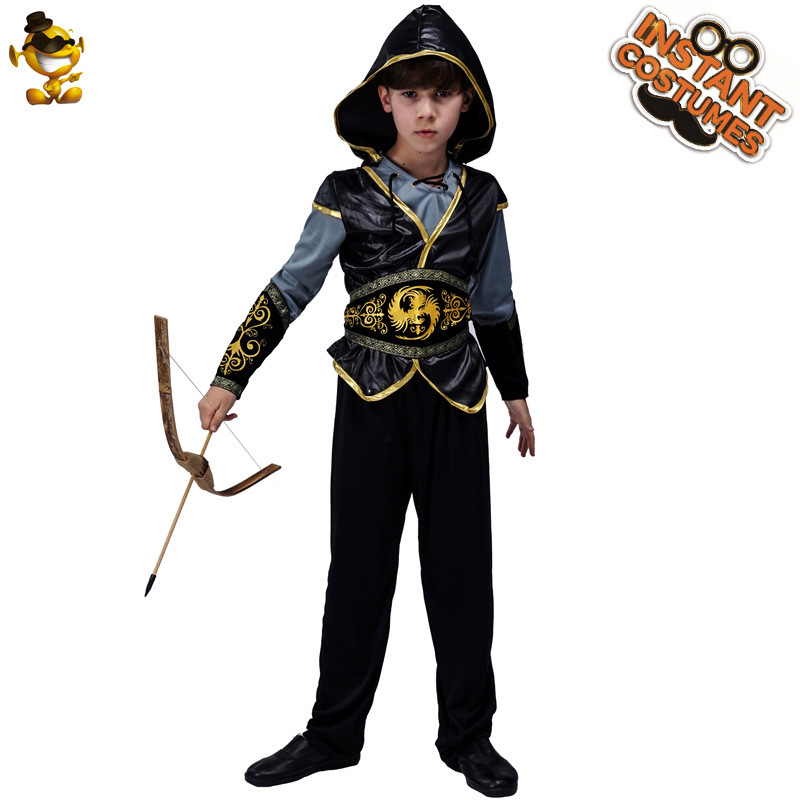 万圣节小男孩弓箭手射手服装cosplay服装化妆舞会舞台装表演服