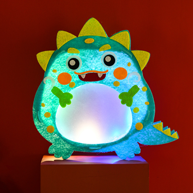 Non-Woven Children's Lantern Diy Material Package Portable Luminous Cartoon Projection Lantern Toy Toddler Handmade Lantern