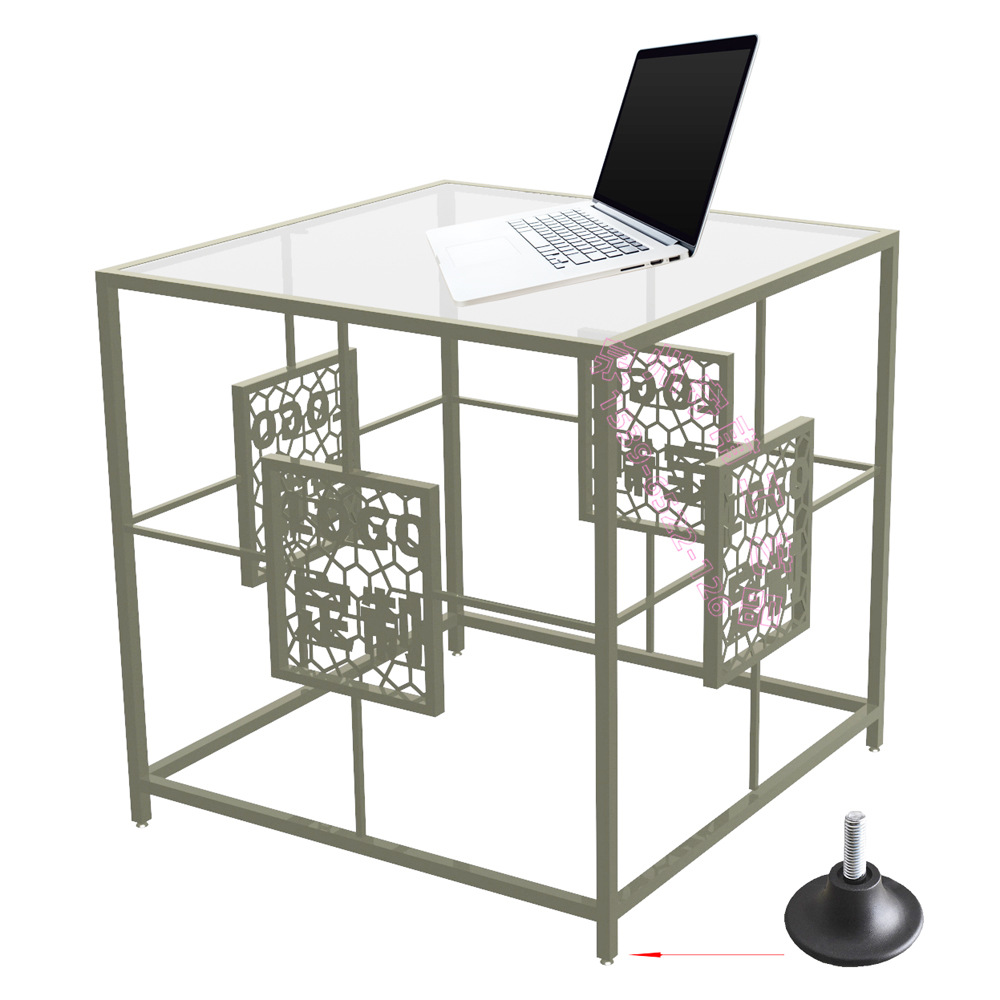 可定制logo的钢化玻璃展示桌,适合体验店展示电脑,手机等新品