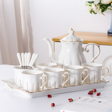 5ZV7批发陶瓷水具套装简约客厅水杯欧式下午茶壶套装家用耐热水壶