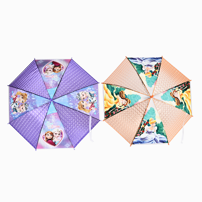 Transparent 3D Umbrella Sun Protection Rain Cover 61 Children's Day Advertising Gift Umbrella Cartoon Animation Pattern 8 Bone Long Handle Umbrella