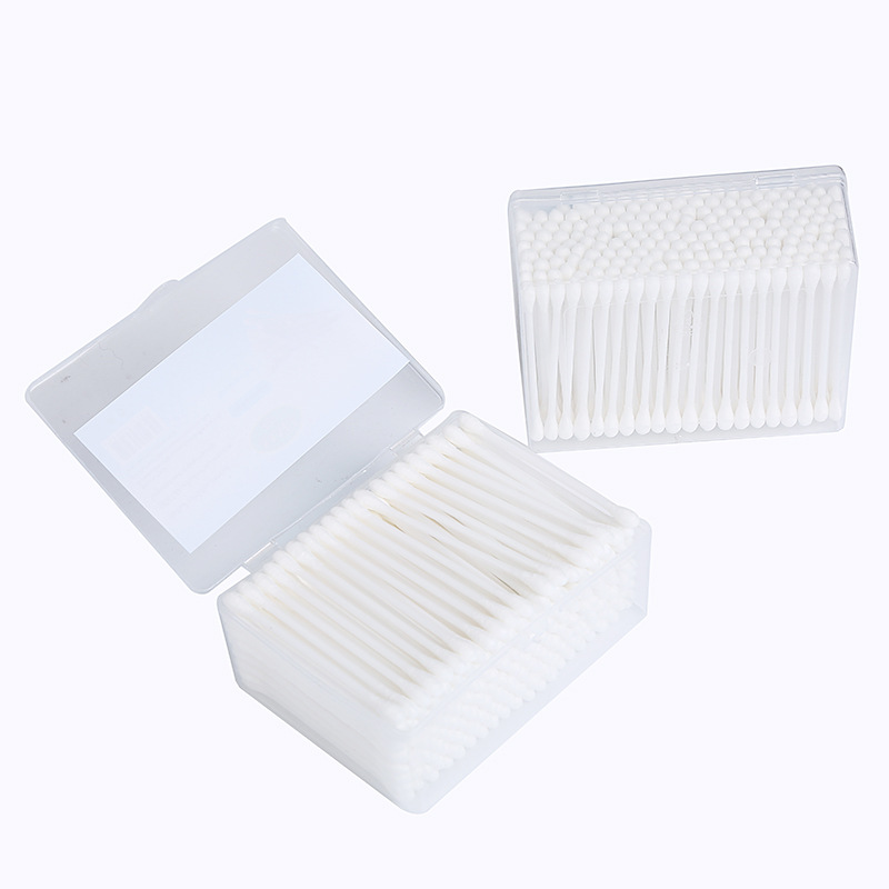 Double Ended Cotton Wwabs Makeup Makeup Removal Cotton Rod Household Disposable Ear Cleaning Cleaning Cotton Swab Sanitary Disinfection Wooden Stick
