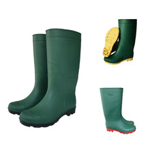 绿面黑底高筒雨鞋PVC水鞋亚光轻便钓鱼靴防滑耐磨雨靴厂家批发