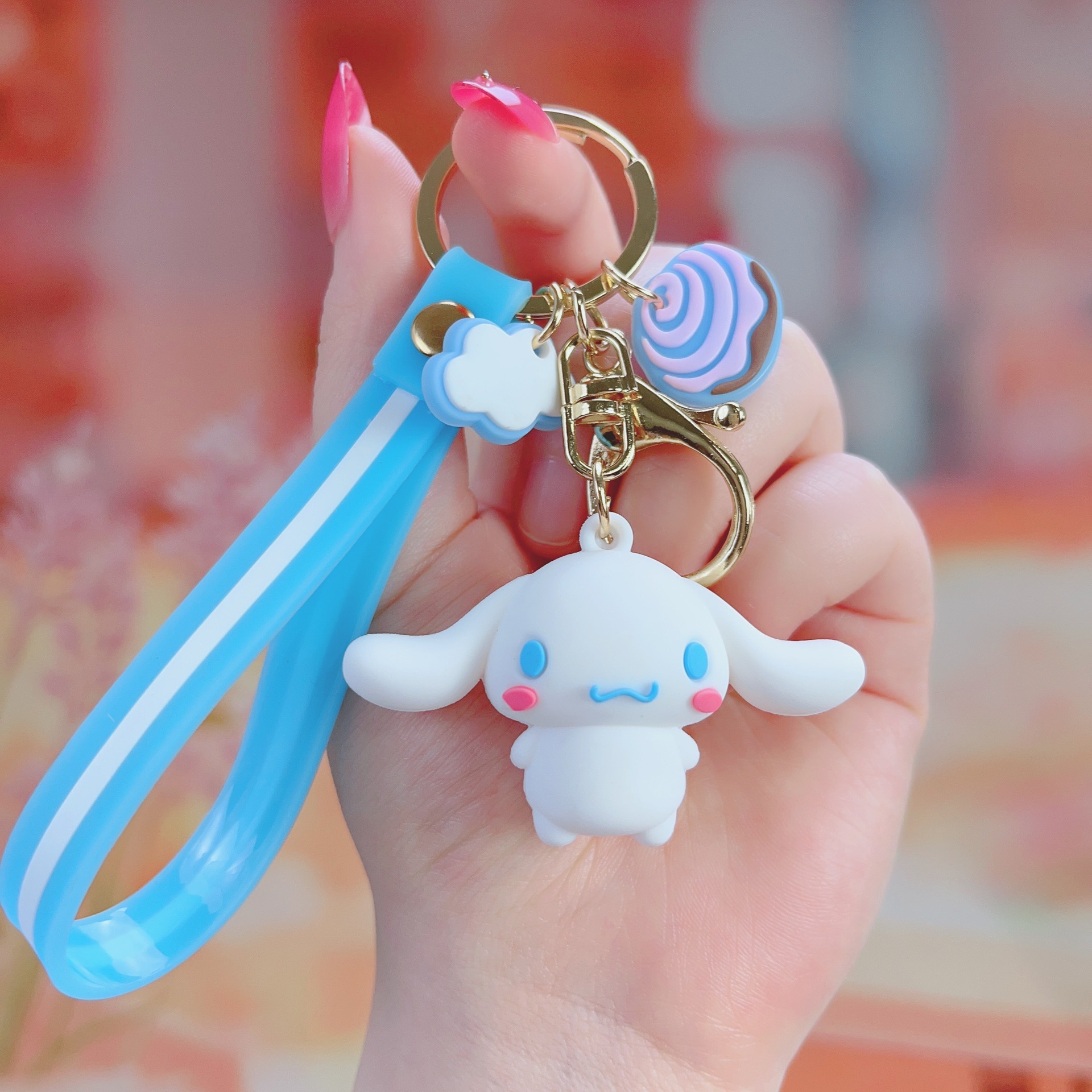 Epoxy Cartoon Cinnamoroll Babycinnamoroll Keychain Handbag Pendant Clow M Cute Key Ring Ornaments 2 Yuan Gift Wholesale