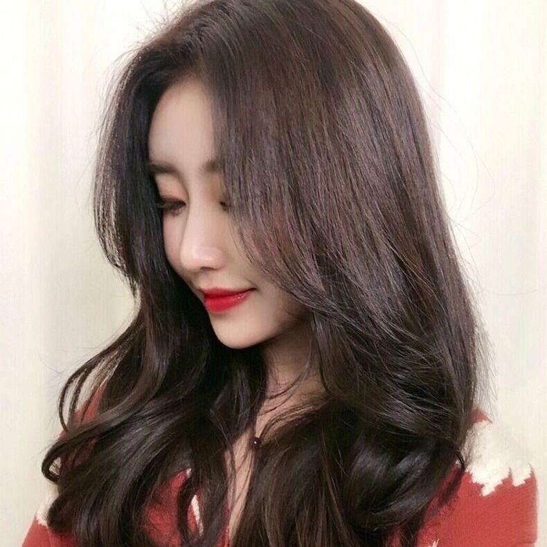 假发女中分刘海中长卷发韩国大波浪圆脸中长发仿真大头皮全头套