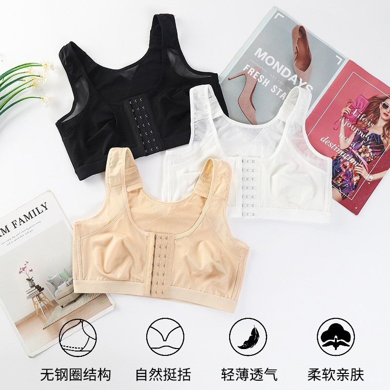 Cross-Border European and American Front Buckle Sports Vest Wireless Adjustable Bra Running Yoga Sports Breathable Comfortable Underwear