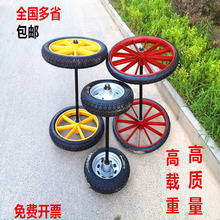 建筑工地手推垃圾车轮子斗车轮胎翻人力劳动车实心轮充气轮