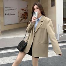 韩版高级感炸街西装外套女春2024新款爆款宽松减龄小个子西服上衣