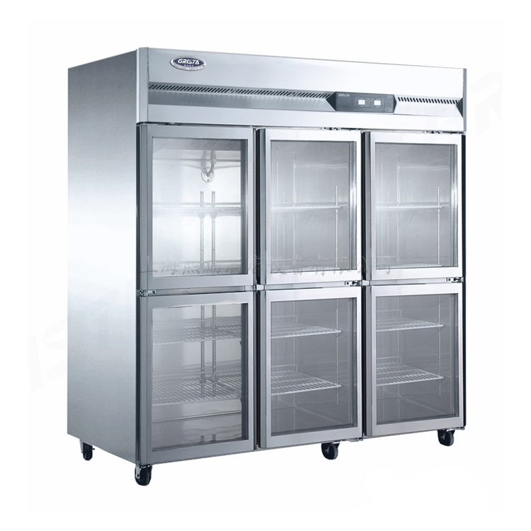 广东星星 grista保鲜柜六门风冷陈列柜 玻璃门饮品展示柜sg1.6a6f