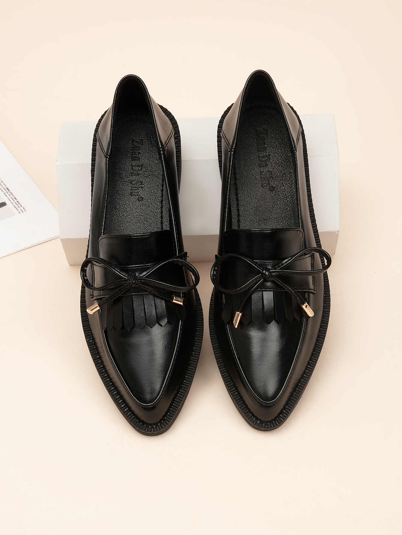 新款小皮鞋2021女英伦时尚风厚底复古系带玛丽珍大头鞋大码女鞋