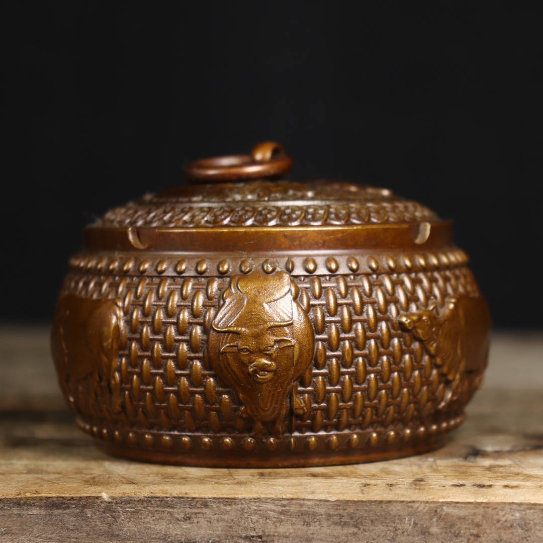 铜五牛烟灰缸 办公桌摆件古玩工艺品基地支持代发批发对接-阿里巴巴