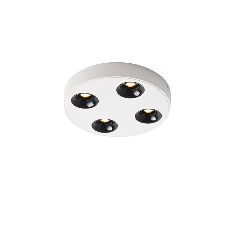 Open-Mounted Ultra-Thin Spotlight without Main Lamp Punch Free Ceiling Lamp Bedroom Balcony Downlight Anti-Xuanmu Minimalist Ceiling round