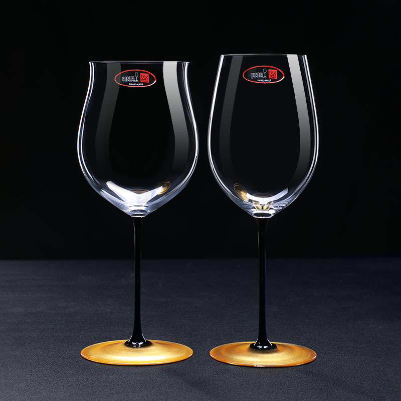 riedel金箔定进口施华洛世奇限量款波尔多勃艮第红酒杯单支盒装