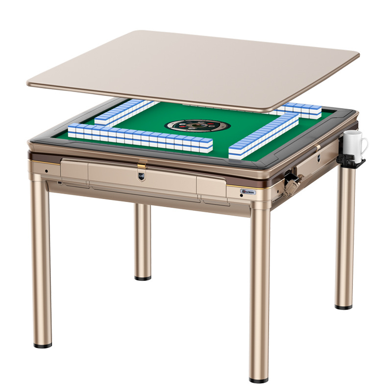 2021智能麻将机全自动家用餐桌一体折叠式电动过山车静音机麻