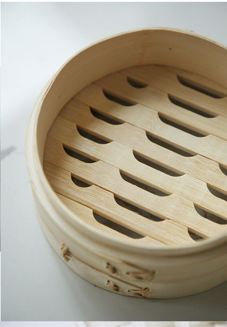 绘市集 竹制家用蒸笼小吃店蒸饺小笼包 包子馒头蒸屉蒸格蒸架竹