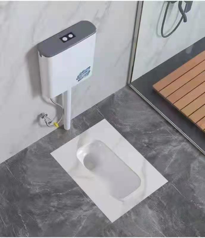 岩板蹲便器家用蹲坑式冲水箱整套装陶瓷便盆大便器卫生间蹲厕便池