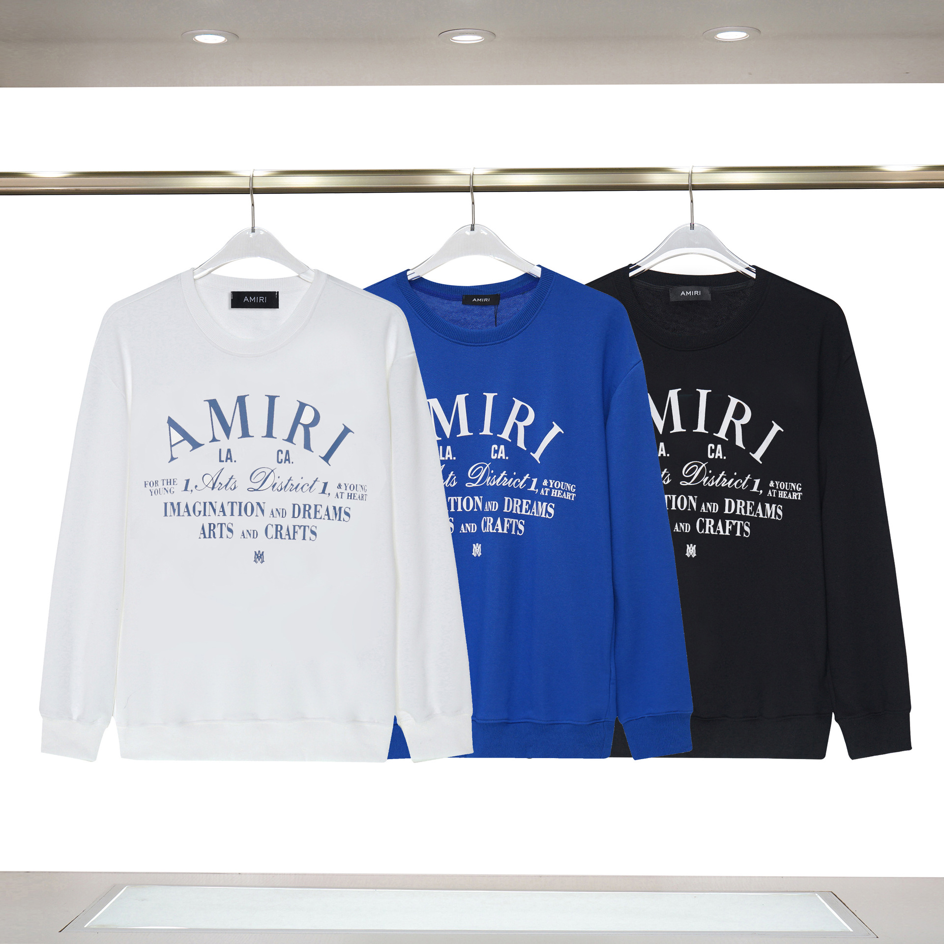 2023秋冬新款ami经典字母logo印花圆领卫衣男女同款一件批代发潮