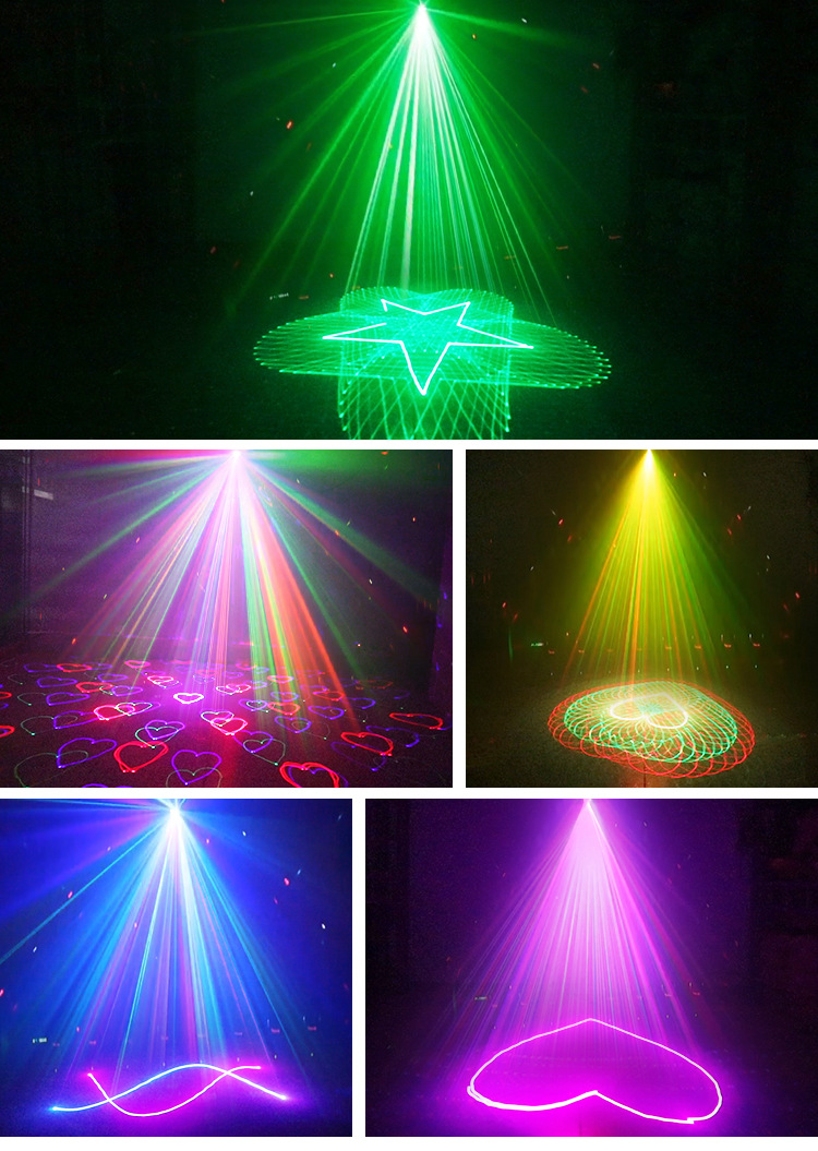 2022新款全彩动画激光灯酒吧ktv投影灯3d 圣诞节万圣节雪花舞台灯