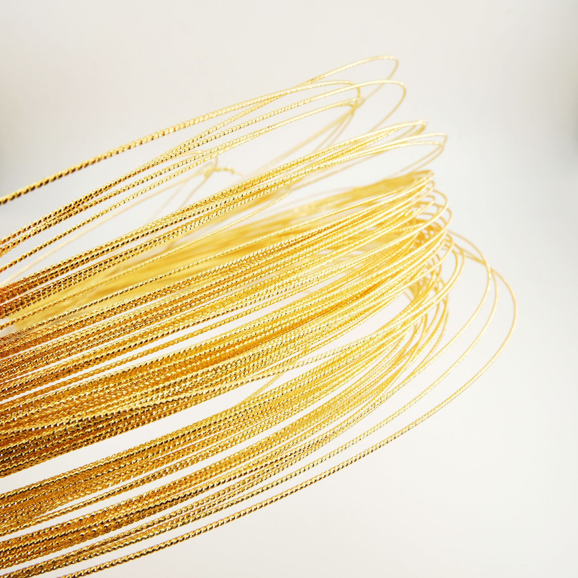 美国包金批花硬线 保色麻花铜线 手链制作线 diy扭纹造型金线