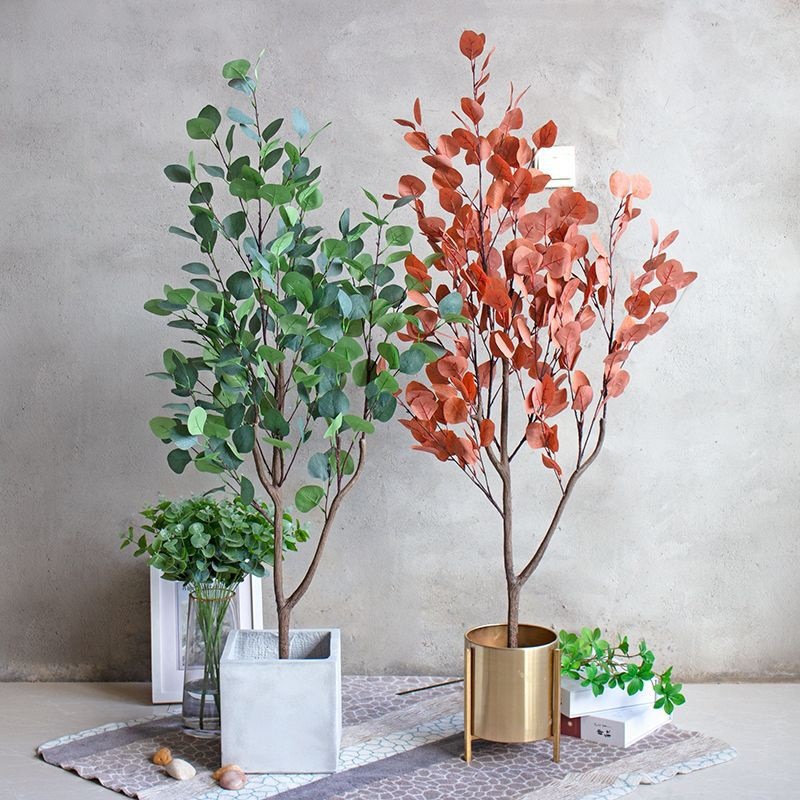 Nordic Eucalyptus Zamioculcas Leaves Fake Flower Fake Trees Living Room Decoration Plant Bonsai Decoration Large Green Plant