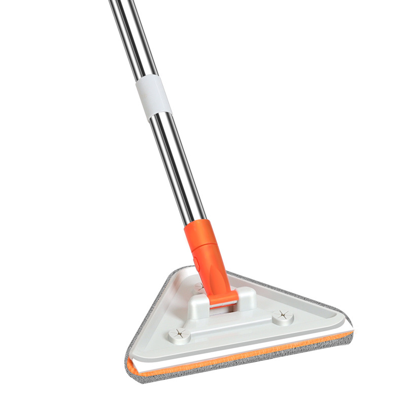 In Stock Triangle Flat Mop Retractable Glass Cleaner Mini Lazy Rotating Small Mop Glass Wiper Wholesale