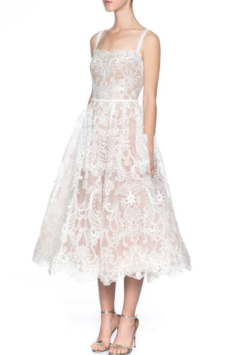 22春夏欧美时尚法式精工华丽刺绣女神仙气吊带大摆连衣长裙礼服女