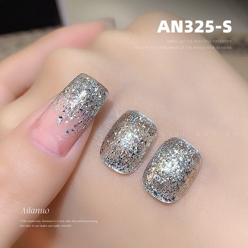 埃拉诺2024年新款an325星钻甲油胶 美甲店专用细闪亮片闪粉光疗胶