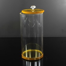 亚克力圆柱形透明密封桶压克力展示桶带盖大圆管圆形收纳盒茶叶盒