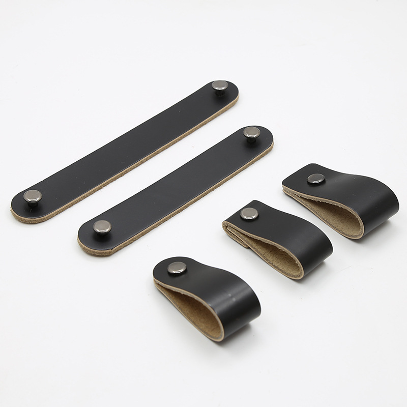 箱子盒子皮提手箱包皮箱酒盒手柄皮带提手把衣柜抽屉纯铜皮质拉手