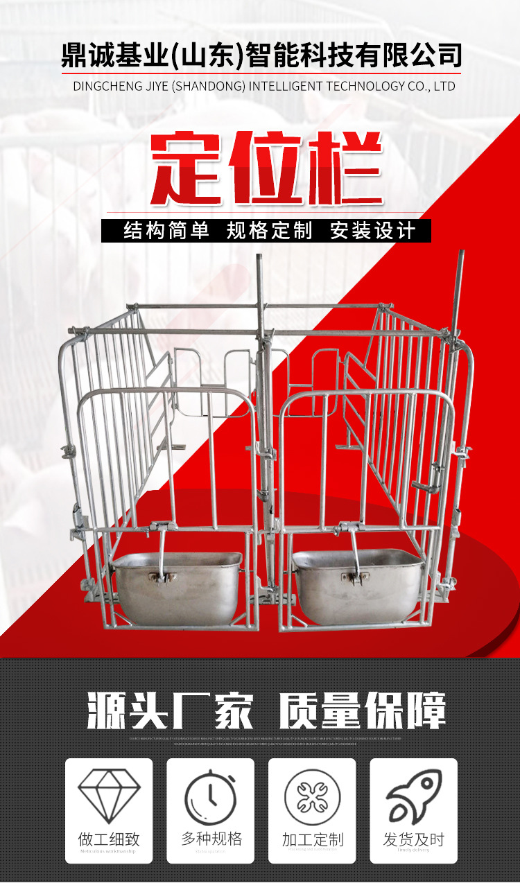 厂家供应 养猪料线 肥猪限位栏 自动化喂养设备 养猪设备 定位栏