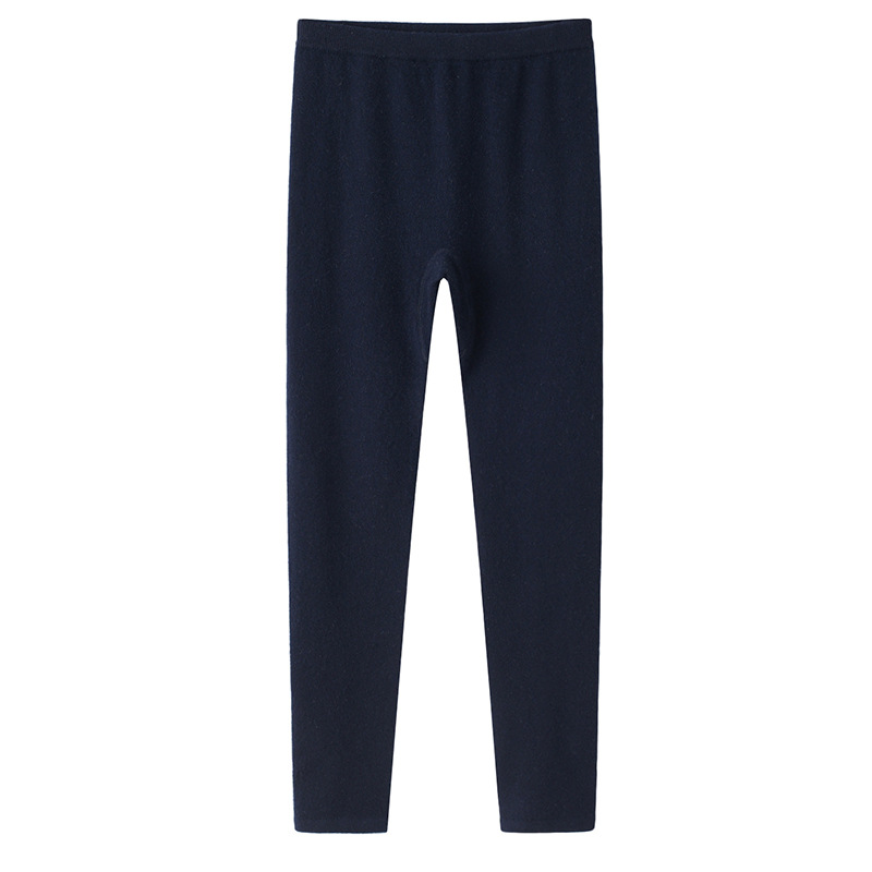 鄂尔多斯市100纯羊绒裤女弹力针织裤无缝显瘦打底裤羊绒保暖绒裤