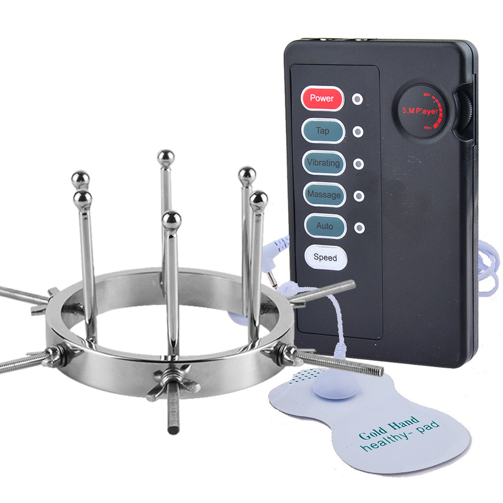 情趣用品不锈钢扩阴器金属电击扩肛器阴道扩张窥视器sm电击理疗