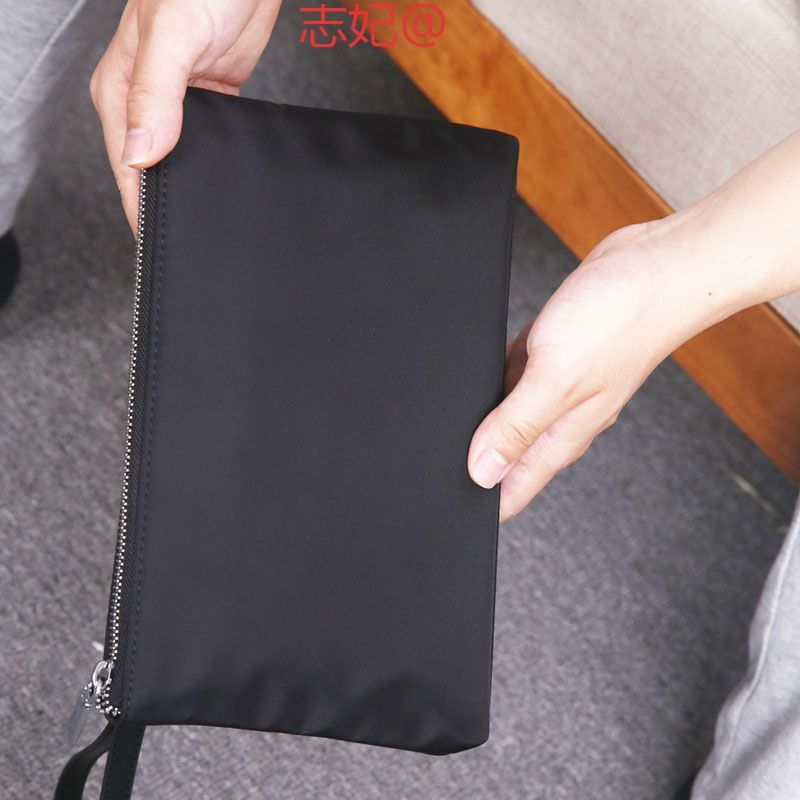 休闲手包男帆布牛津纺信封夹包尼龙商务大容量手拿包男小手抓包潮