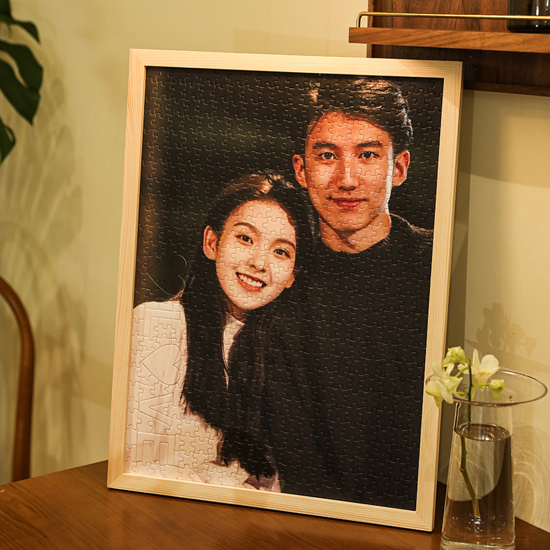 拼图照片人像生日情人节礼物女朋友真人照片diy520片情侣