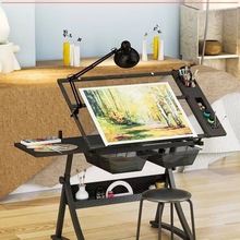 美术桌可倾斜升降书画绘画画案制图绘图式书油画工作台子厂家直销