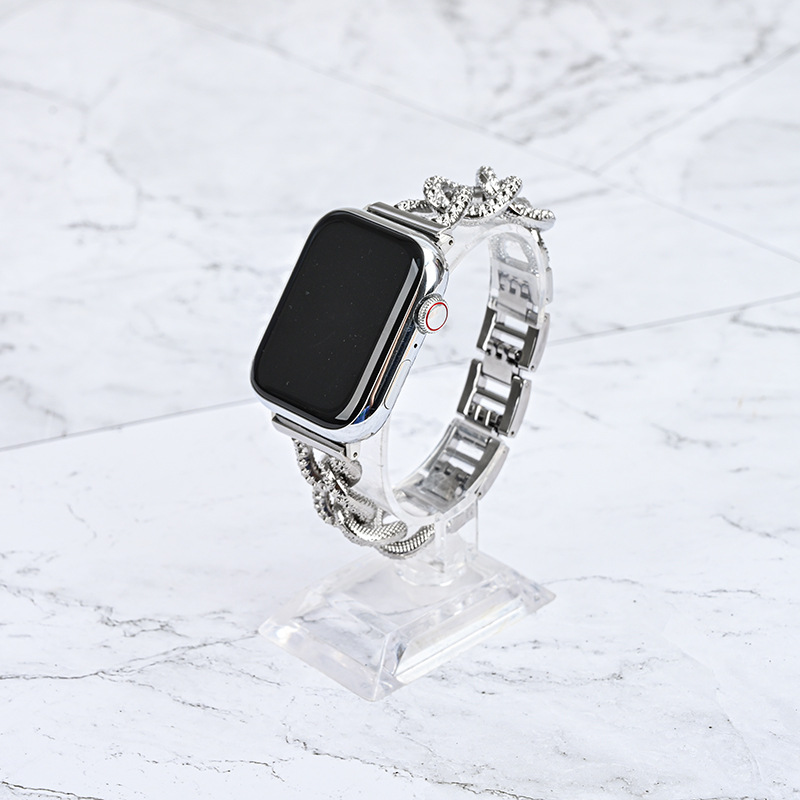 Suitable for Apple AppleWatch/7/8 New Metal Chain Creative Popular Nest Peak Women's Watch Strap