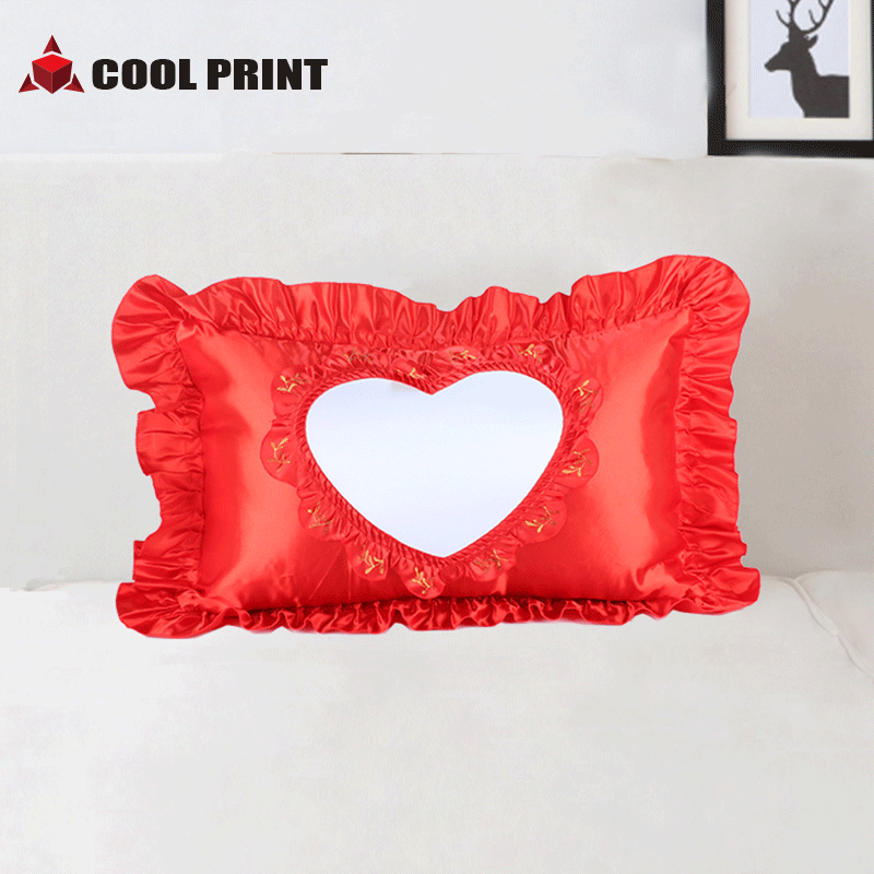 Thermal Transfer Printing Double Pillow Wedding Pillowcase Blank Consumables Personalized DIY Couple Concentric Gift Set without Pillow Core