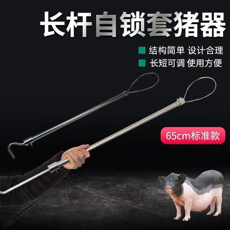 抓小猪神器长杆套猪器猪用保定器套猪绳拉猪器抓猪神器套猪嘴畜牧