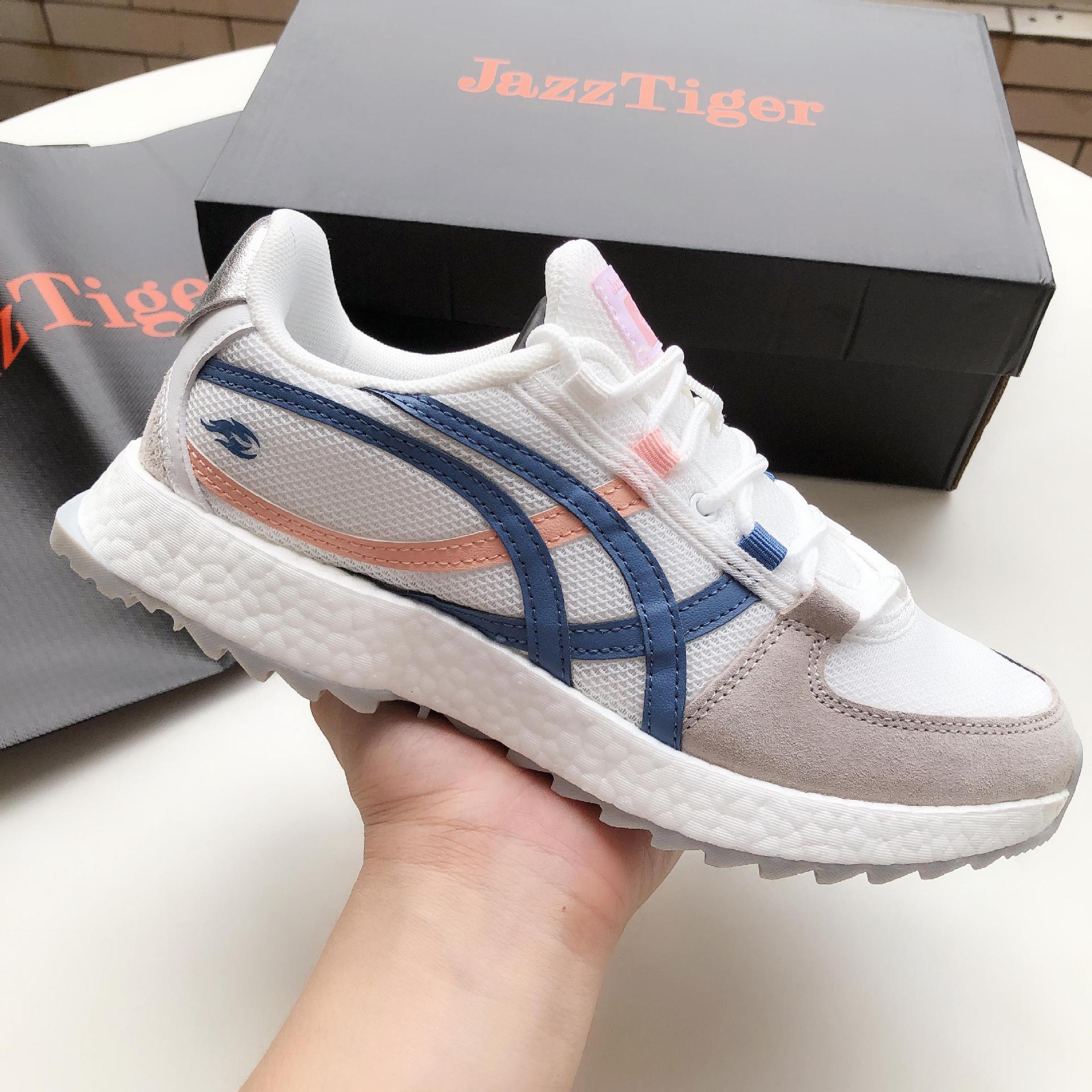 商场jazztiger爵仕虎2022春款爆米花底休闲鞋平底女生运动跑步鞋