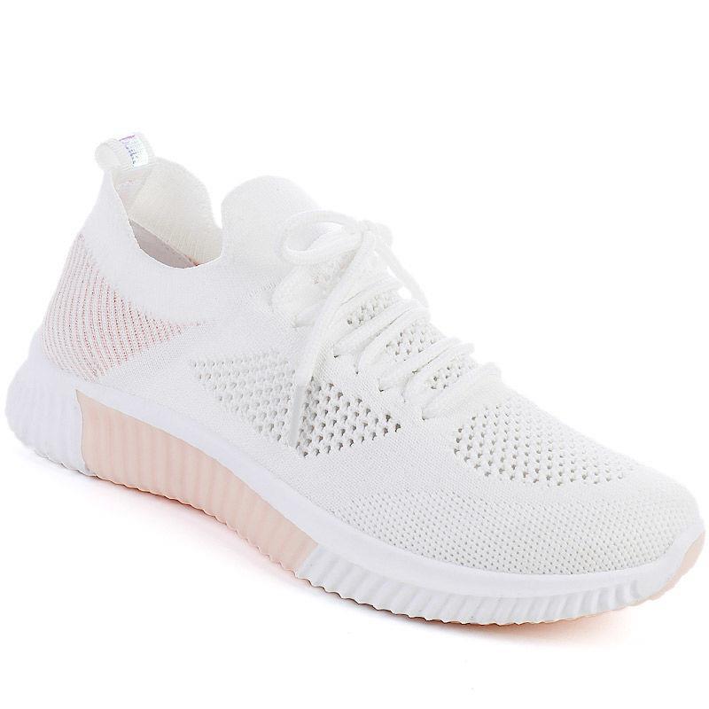 2023 Spring White Women's Shoes New Breathable Sports Mesh Shoes All-Matching Hollow Flying Woven Shoes One Piece Dropshipping