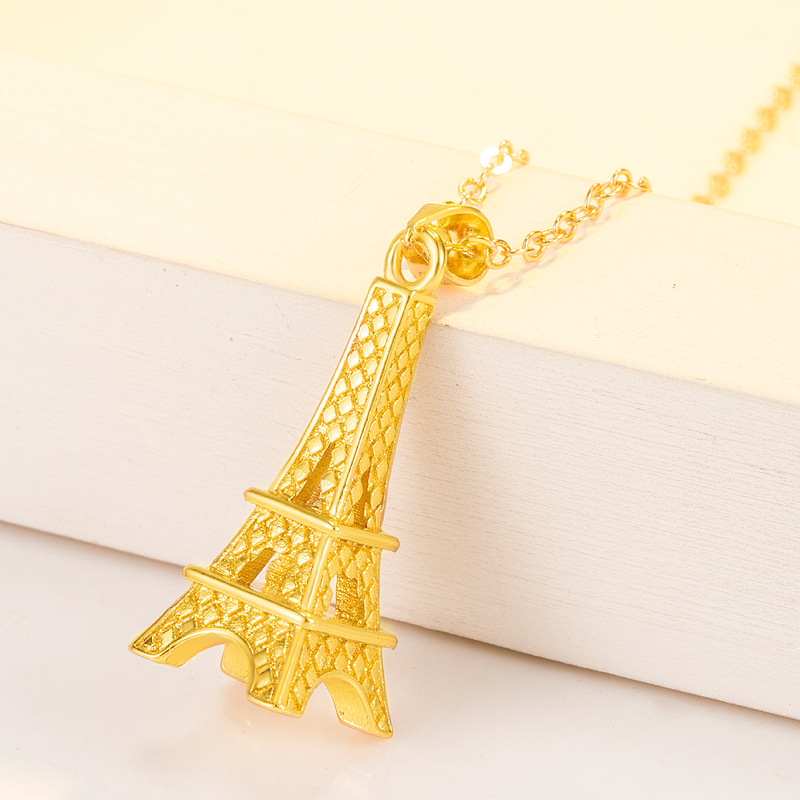创意铁塔吊坠 铜镀金欧美时尚法国巴黎埃菲尔铁塔吊坠 货源批发