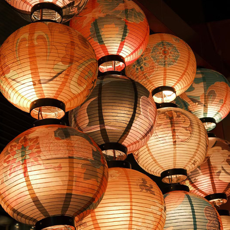 手绘灯笼图案