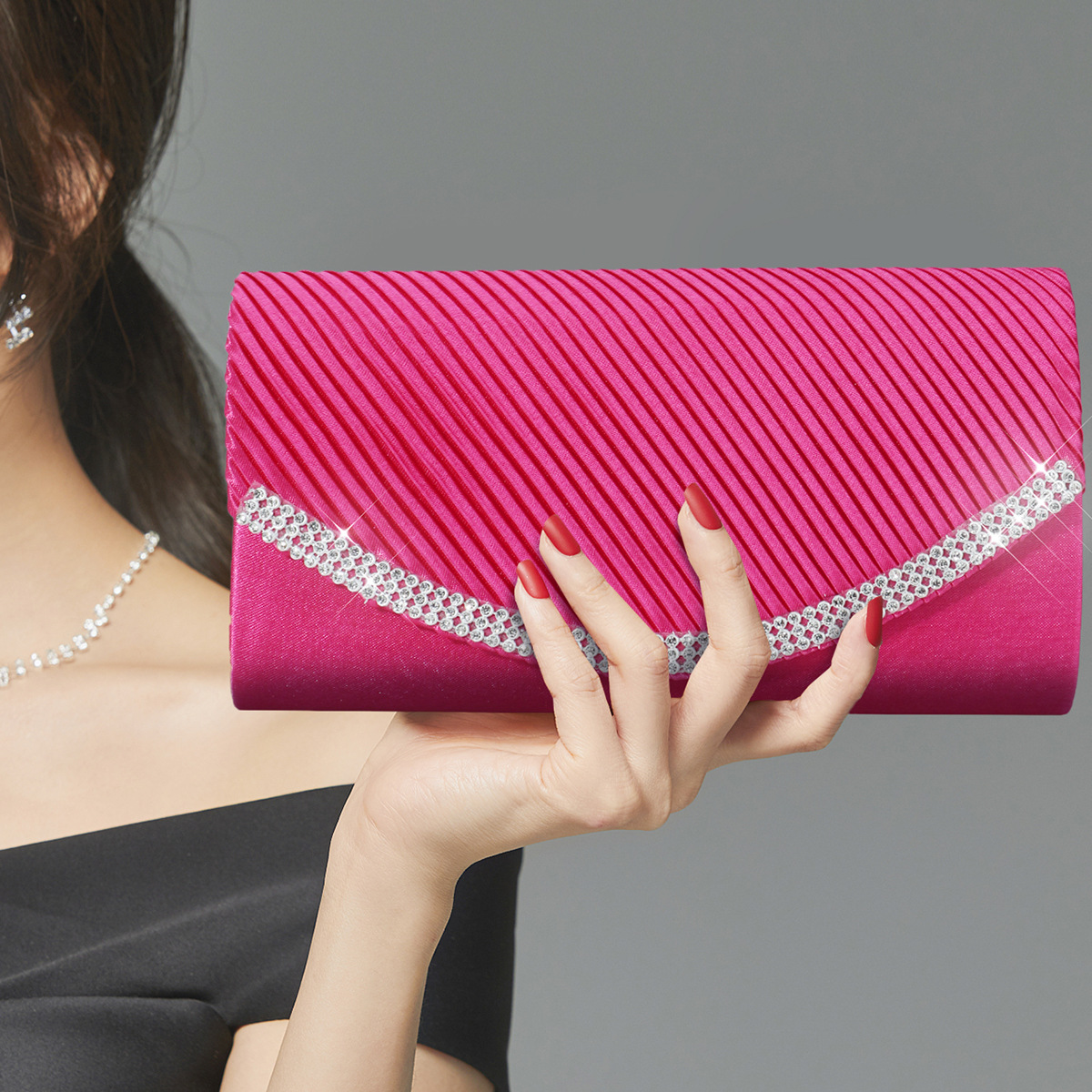 New Light Luxury Dinner Bag Clutch Fashion Diamond Women's Handbag