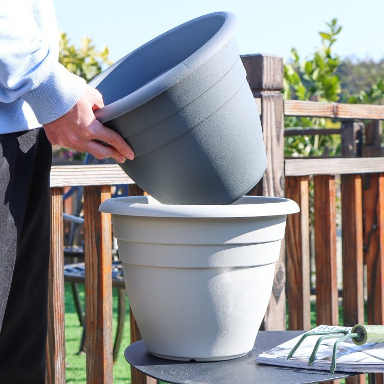 factory direct supply basket basin round nordic resin balcony outdoor gardening green radish wall-mounted basket pot wholesale