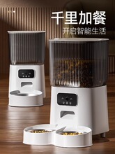 猫咪自动喂食器猫宠物狗狗远程定时定量投喂机监控智能语音播报