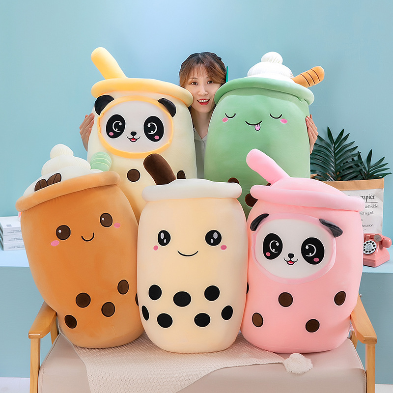 Emulational Fruit Milky Tea Cup Pillow Plush Toy Large Size Bubble Tea Doll Ragdoll Gift Cross-Border Foreign Trade