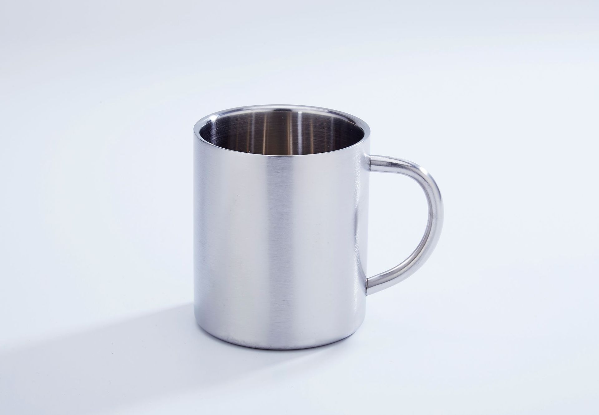 304不锈钢咖啡杯砂光拉丝马克杯410ml便携水杯子礼品印字激光logo