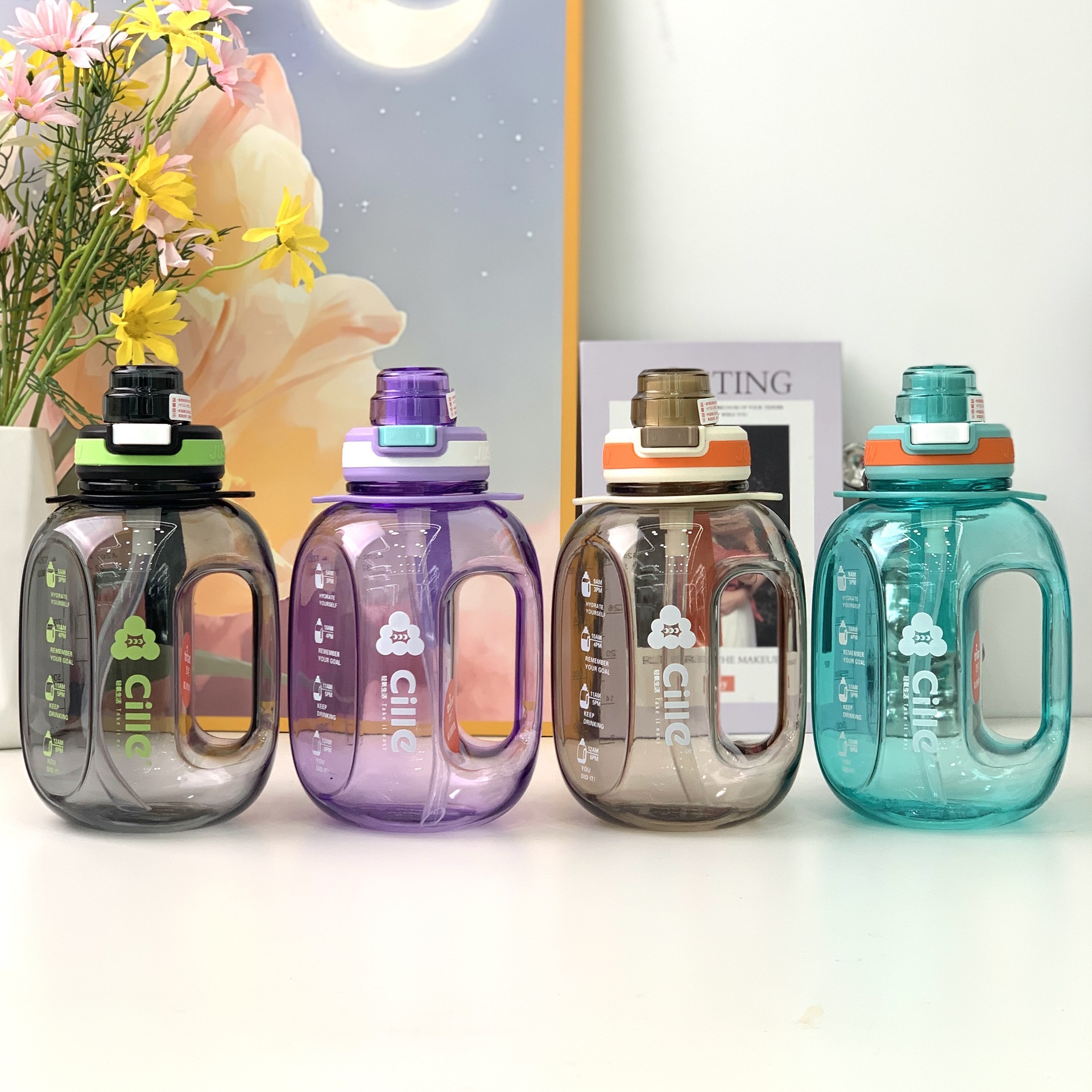 希乐水杯大容量吨桶吨大肚杯运动健身女款2024新款水壶太空杯杯子