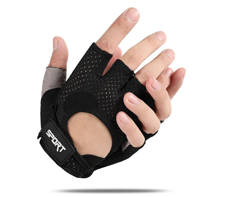 j11健身手套半指夏女瑜伽轻薄款户外运动骑行男单杠哑铃器械训练